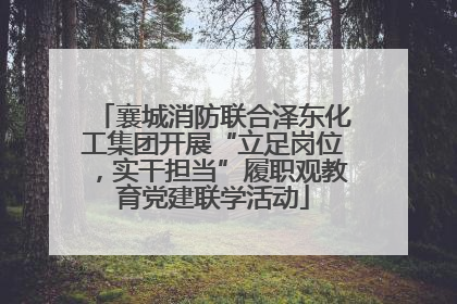 襄城消防联合泽东化工集团开展“立足岗位，实干担当”履职观教育党建联学活动