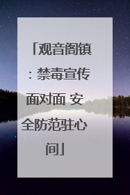 观音阁镇：禁毒宣传面对面 安全防范驻心间