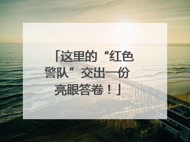 这里的“红色警队”交出一份亮眼答卷！