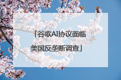 谷歌AI协议面临美国反垄断调查