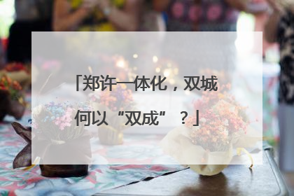 郑许一体化，双城何以“双成”？