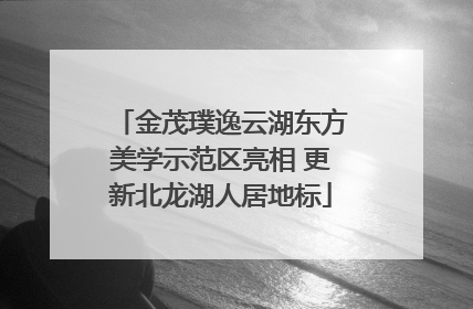 金茂璞逸云湖东方美学示范区亮相 更新北龙湖人居地标