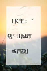 长丰：“绣”出城市新容颜