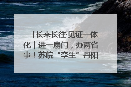 长来长往·见证一体化｜进一扇门，办两省事！苏皖“孪生”丹阳如何做到的？