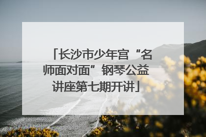 长沙市少年宫“名师面对面”钢琴公益讲座第七期开讲
