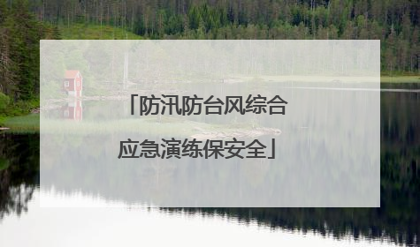 防汛防台风综合应急演练保安全