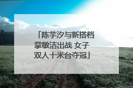 陈芋汐与新搭档掌敏洁出战 女子双人十米台夺冠