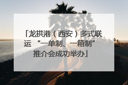 龙拱港（西安）多式联运 “一单制、一箱制” 推介会成功举办