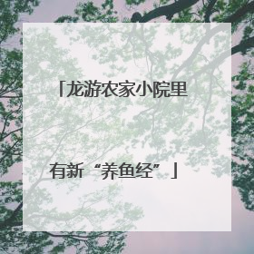 龙游农家小院里有新“养鱼经”