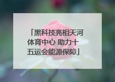 黑科技亮相天河体育中心 助力十五运会能源保障