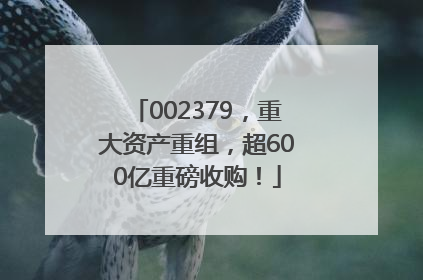 002379，重大资产重组，超600亿重磅收购！