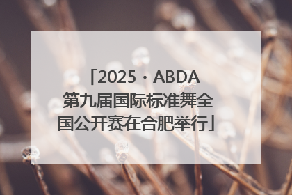 2025・ABDA 第九届国际标准舞全国公开赛在合肥举行