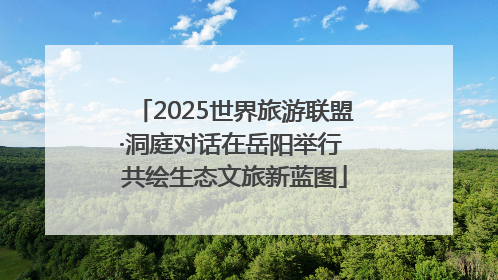 2025世界旅游联盟·洞庭对话在岳阳举行 共绘生态文旅新蓝图
