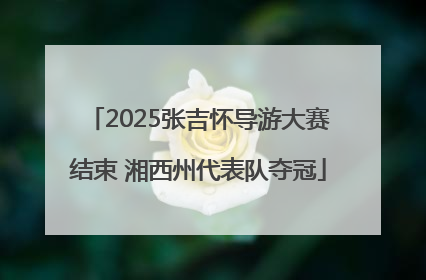 2025张吉怀导游大赛结束 湘西州代表队夺冠