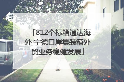 812个标箱通达海外 宁德口岸集装箱外贸业务稳健发展