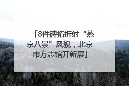 8件碑拓折射“燕京八景”风貌，北京市方志馆开新展